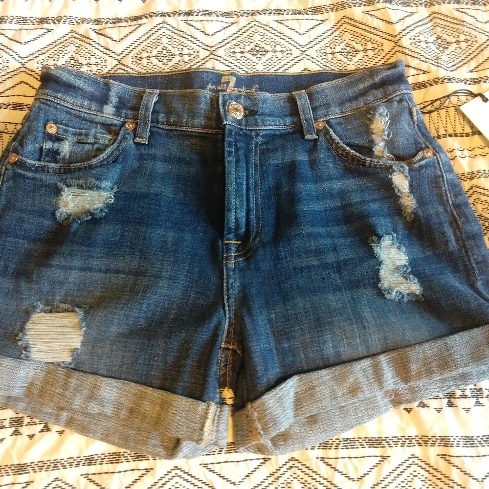 Seven 7 for all mankind -Blue Denim Shorts